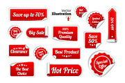 Big Sale Stickers with Curled Edge, a Templates & Theme by Tori Design (Thumbnail 1 of 2)