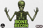 Camo Skeleton Halloween Sublimation, an Illustration by DreamCafeArt (Thumbnail 1 of 6)