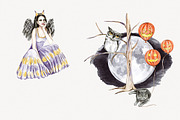 Halloween Witch & Castle Clipart, a Seasonal Illustration by STASIstudio (Thumbnail 3 of 5)