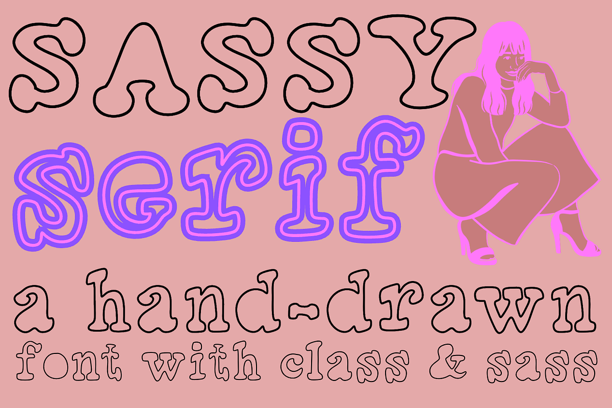 Sassy Serif a hand-drawn font, a Serif Font by Eryn Rose Design (Photo 1 of 12)