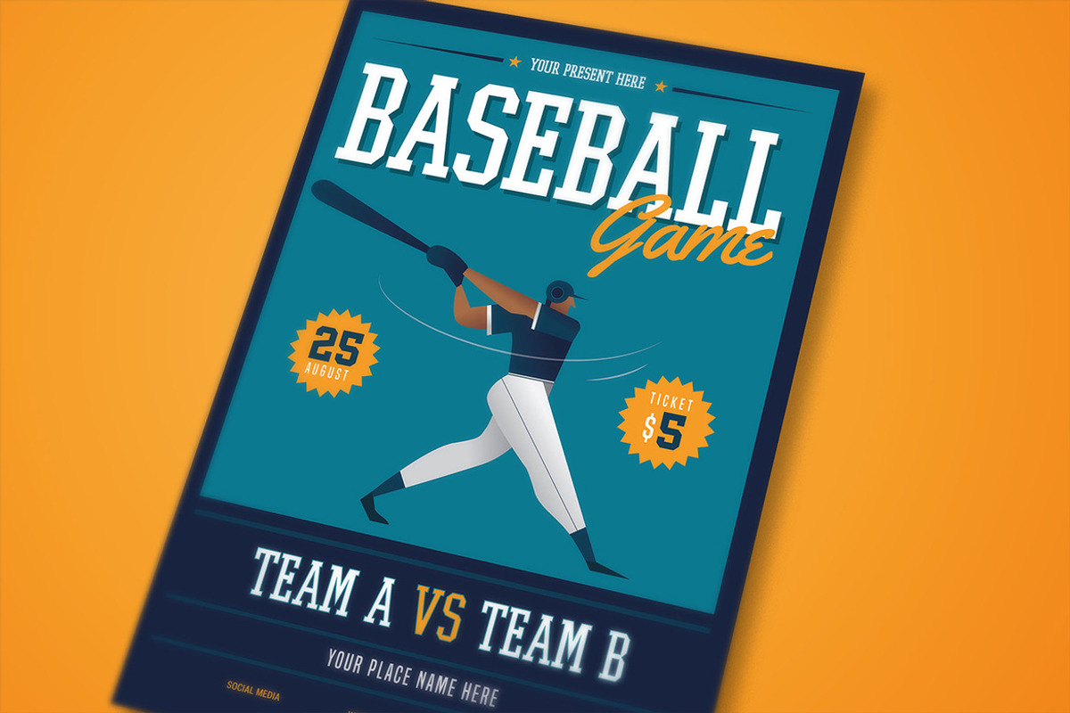 Baseball Game Flyer, a Flyer Template by megarez (Photo 3 of 3)