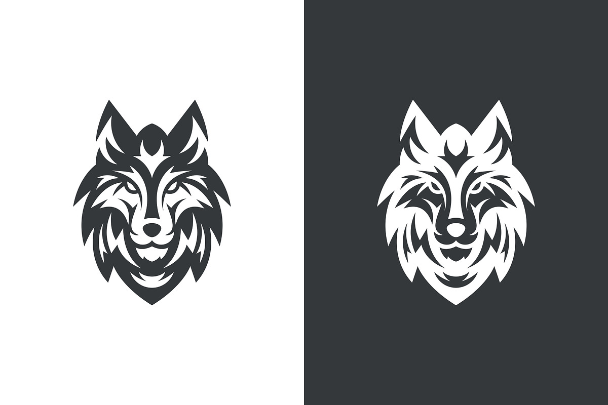 Bold Monochrome Wolf Mascot Logo, a Branding & Logo Template by Artnivora.Std (Photo 3 of 3)