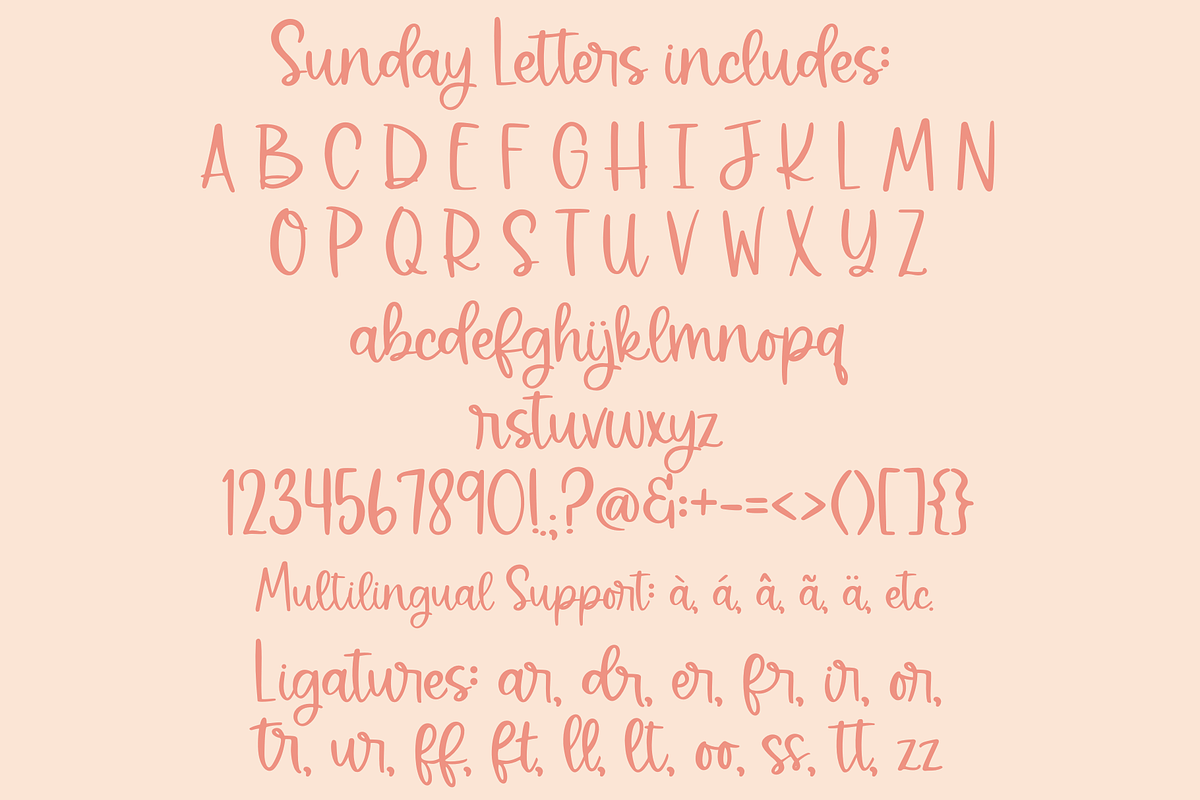 Sunday Letters, Cute Handwriting, a Script Font by Designing Digitals (Photo 2 of 9)