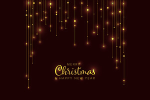 Christmas card with golden lights, a Card Template by Orson