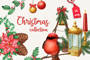 Christmas watercolor collection