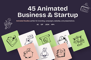 Business Startup Animated Icons, an Outline Icon by Vectors Market