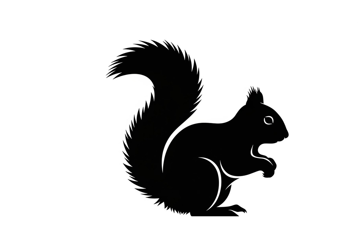 Squirrel Silhouette Vector Bundle, an Illustration by yasushie (Photo 29 of 48)