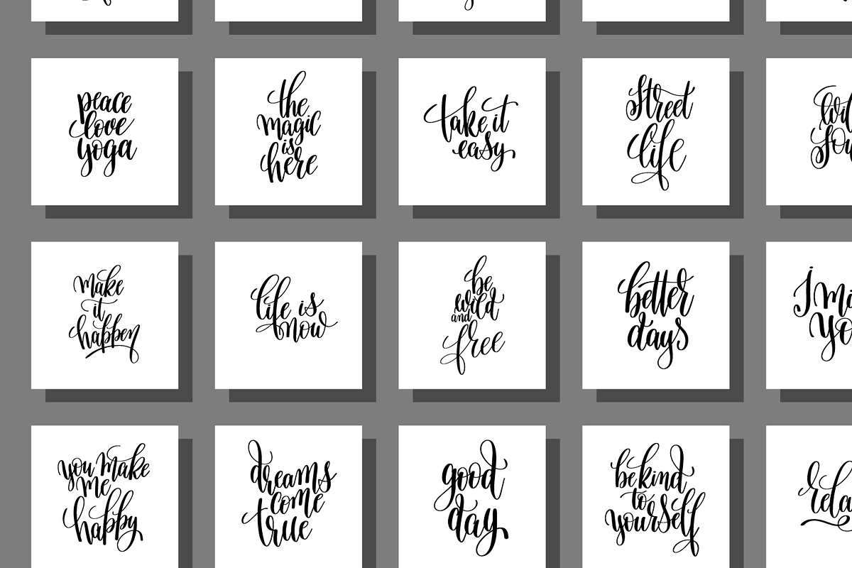 mega set of 100 positive quotes, a Decorative Illustration by karakotsya (Photo 6 of 12)