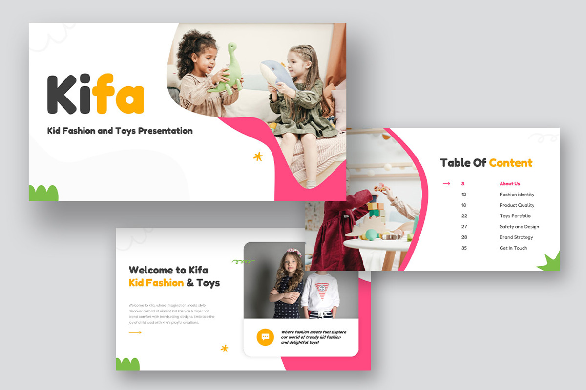 Kifa Kid Fashion & Toys Powerpoint, a Presentation Template by kerismaker (Photo 3 of 10)