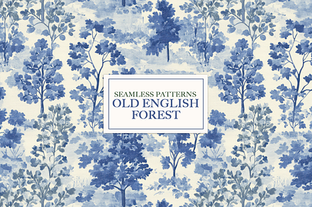 Old English Forest Seamless Patterns, a Pattern Graphic by Digital Museum