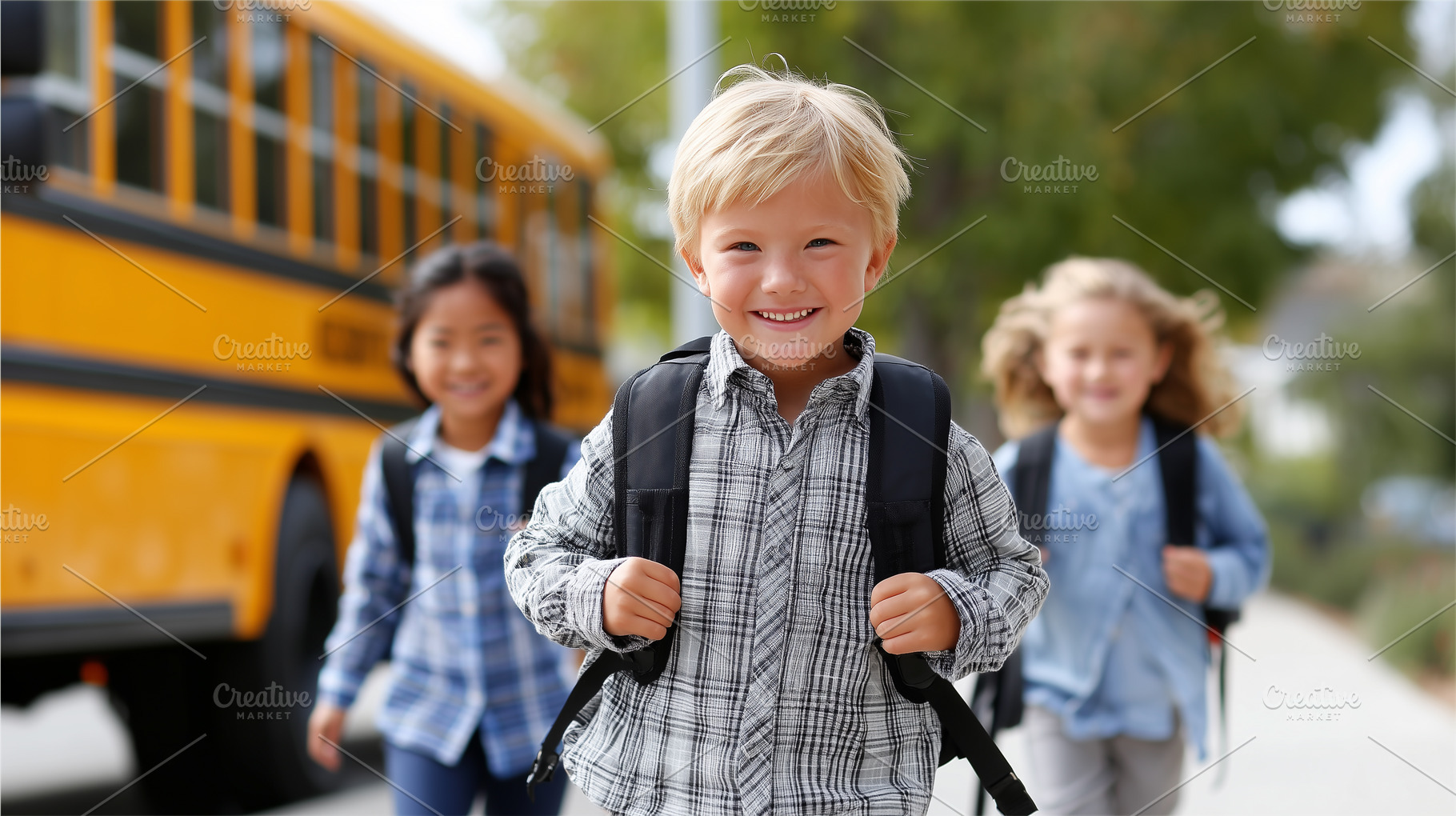 Happy group of young children, a School & Education Photo by MistyDay
