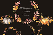 Autumn Moments Watercolor Collection, a Seasonal Illustration by ViolettaKh (Thumbnail 4 of 8)