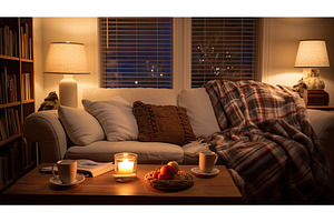 comfortable cozy condo ai generated, an Architecture Photo by pikepicture
