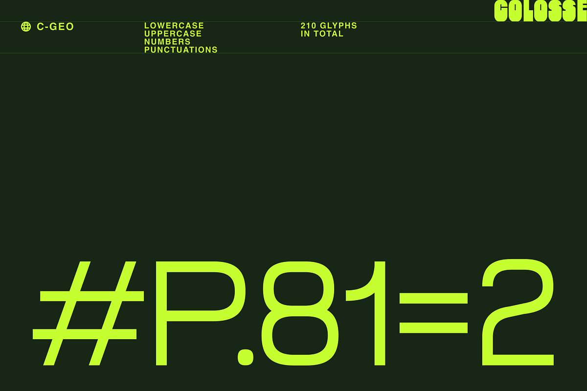 c-geo display typeface, a Sans Serif Font by Colosse Foundry (Photo 4 of 6)