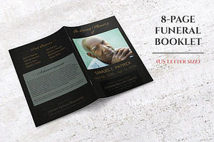 Dark 8-Page Funeral Booklet