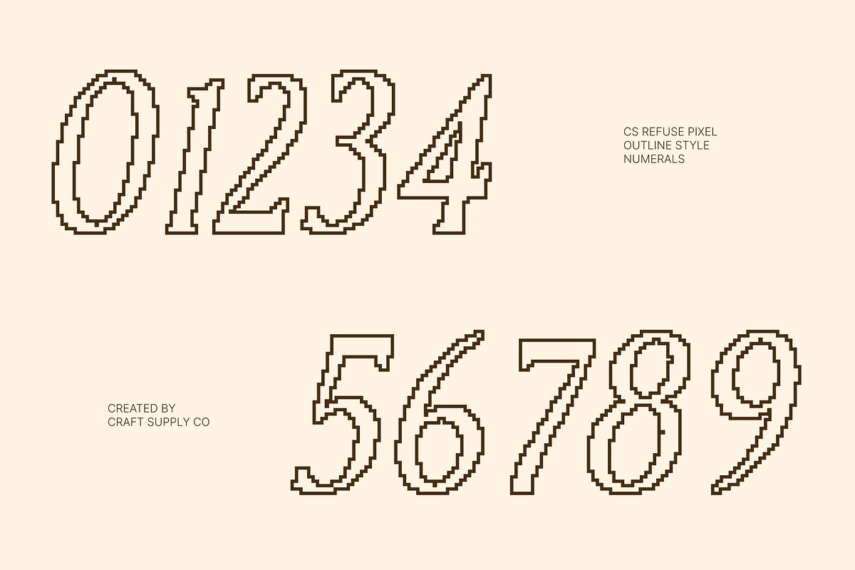 CS Refuse Pixel, a Serif Font by Craft Supply Co. (Photo 6 of 8)