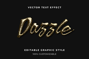 Glitter Gold Script Text Effect, a Templates & Theme by studiogstock