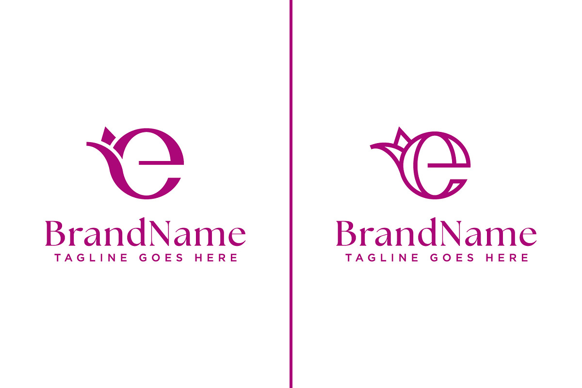 Letter E Flower Logo Set, a Branding & Logo Template by Pray Art Design Studio