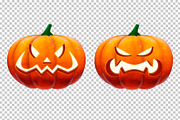 Halloween Pumpkins Clipart, a Decorative Illustration by doghead (Thumbnail 5 of 6)