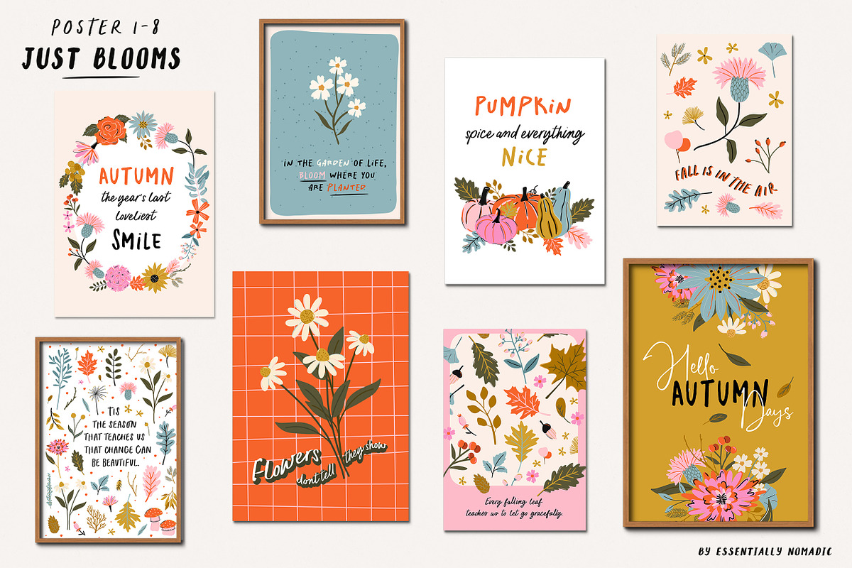 Just Blooms-Autumn Poster & Pattern, an Object Graphic by Essentially Nomadic (Photo 3 of 14)