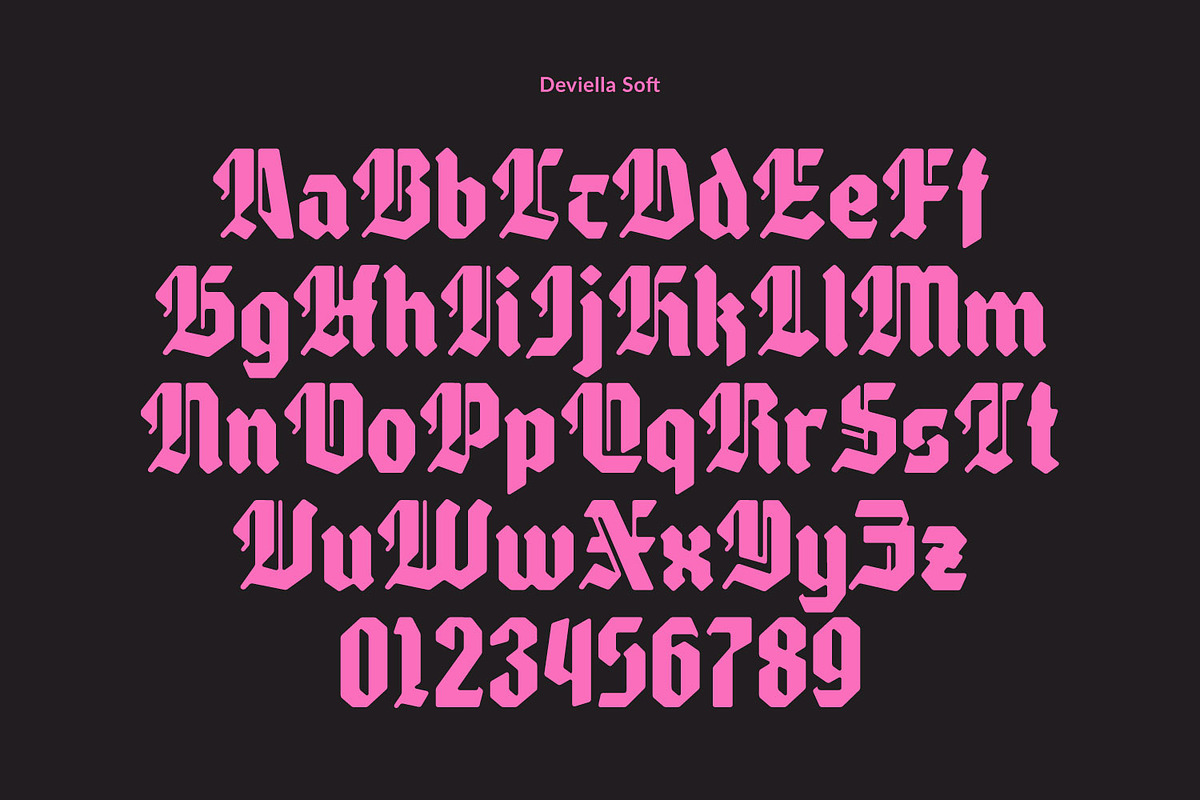 Deviella - Modern Gothic Font, a Blackletter Font by creativemedialab (Photo 10 of 10)