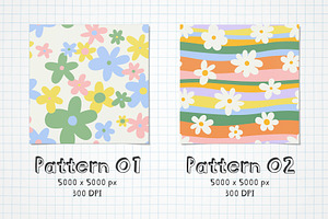 Soft Florals: Graphics Patterns