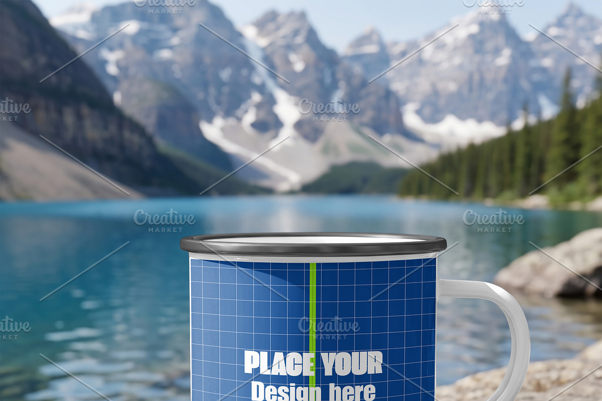 Enamel Campfire Mug Mockup Bundle, a Cups & Container Mockup by Pixel Foundry (Photo 6 of 6)
