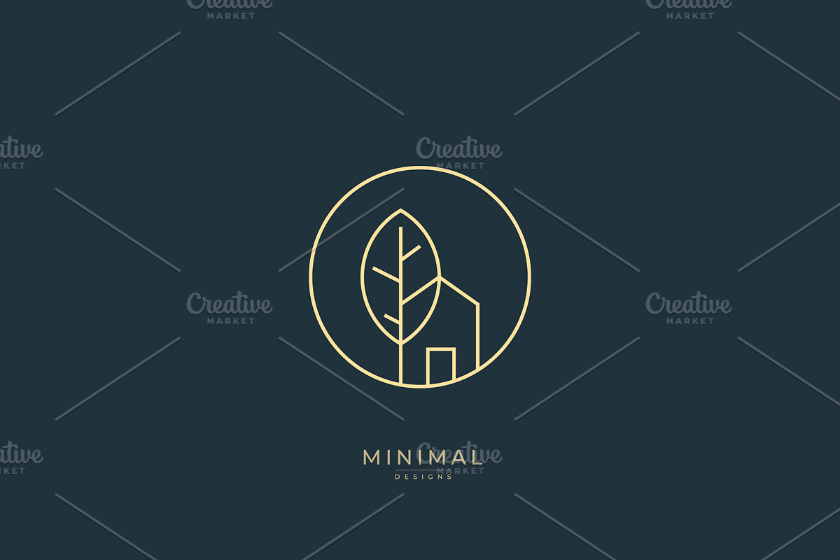 house/home with a leaf/tree logo, a Branding & Logo Template by idesign_4u