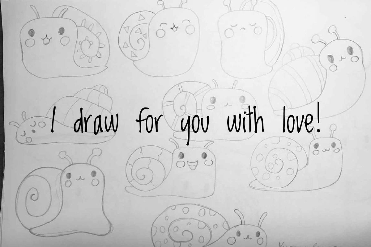 Cute Kawaii Snails, an Animal Illustration by Palau (Photo 9 of 12)