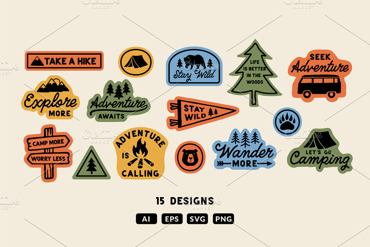 Adventure Badge Collection, a Graphic by cd-design.co (Photo 2 of 6)