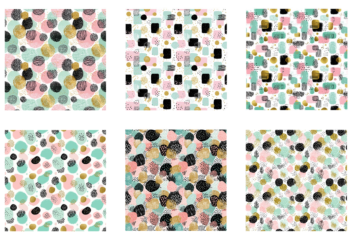 Cute Abstract Doodle Pattern Pack, an Illustration by Designworld (Photo 2 of 6)