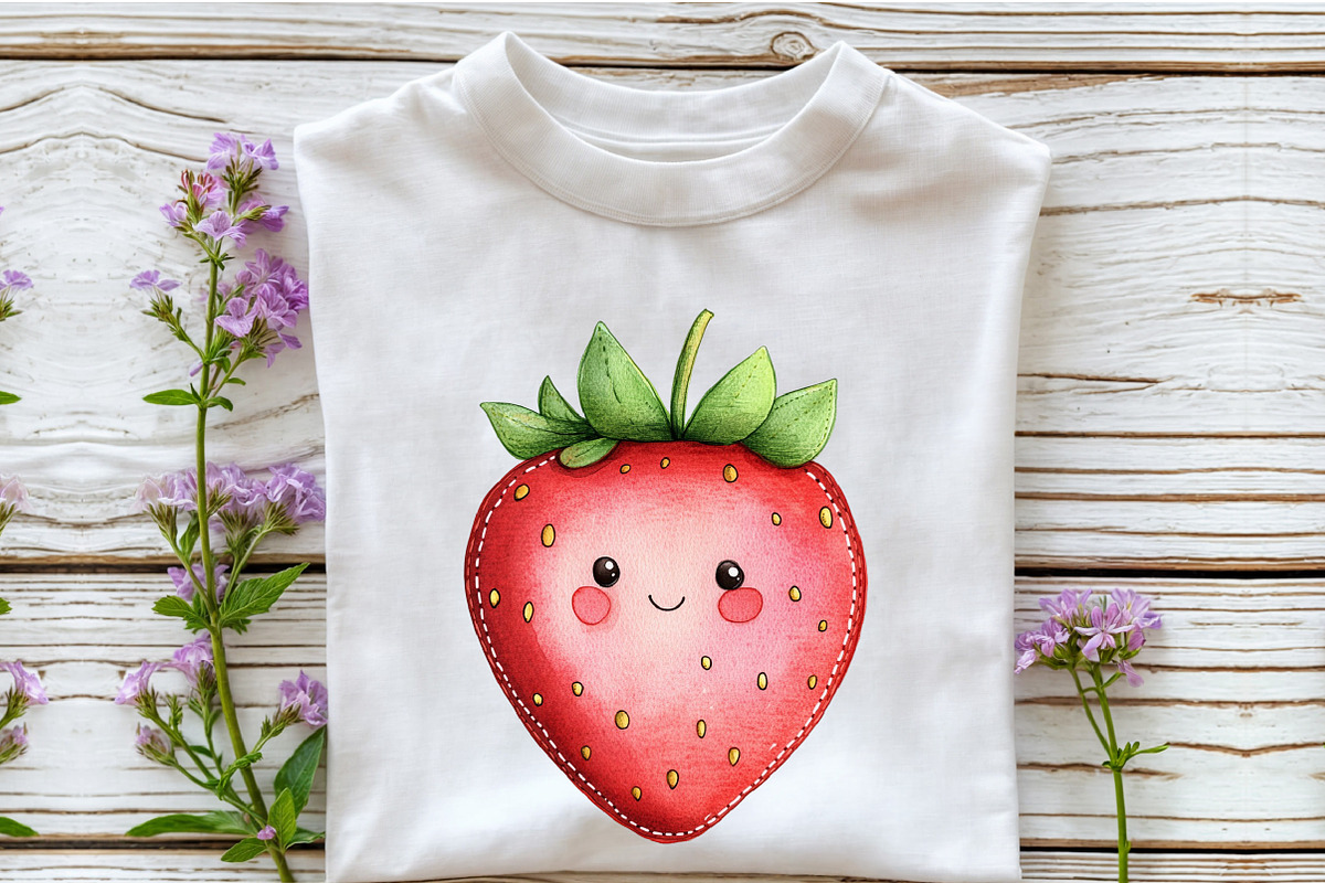 Cute Cottagecore Strawberry Clipart, an Illustration by Rose Art (Photo 7 of 7)