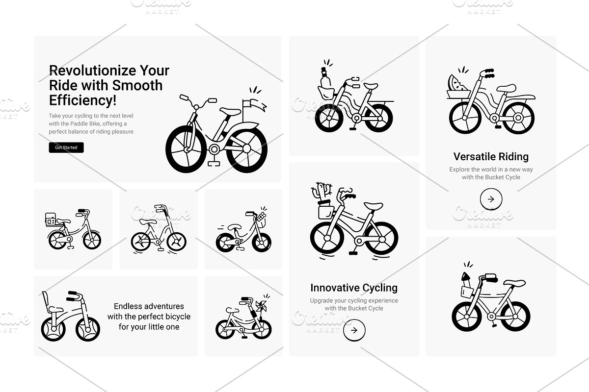Bicycles Drawing Icons, an Icon by Prosymbols (Photo 4 of 5)