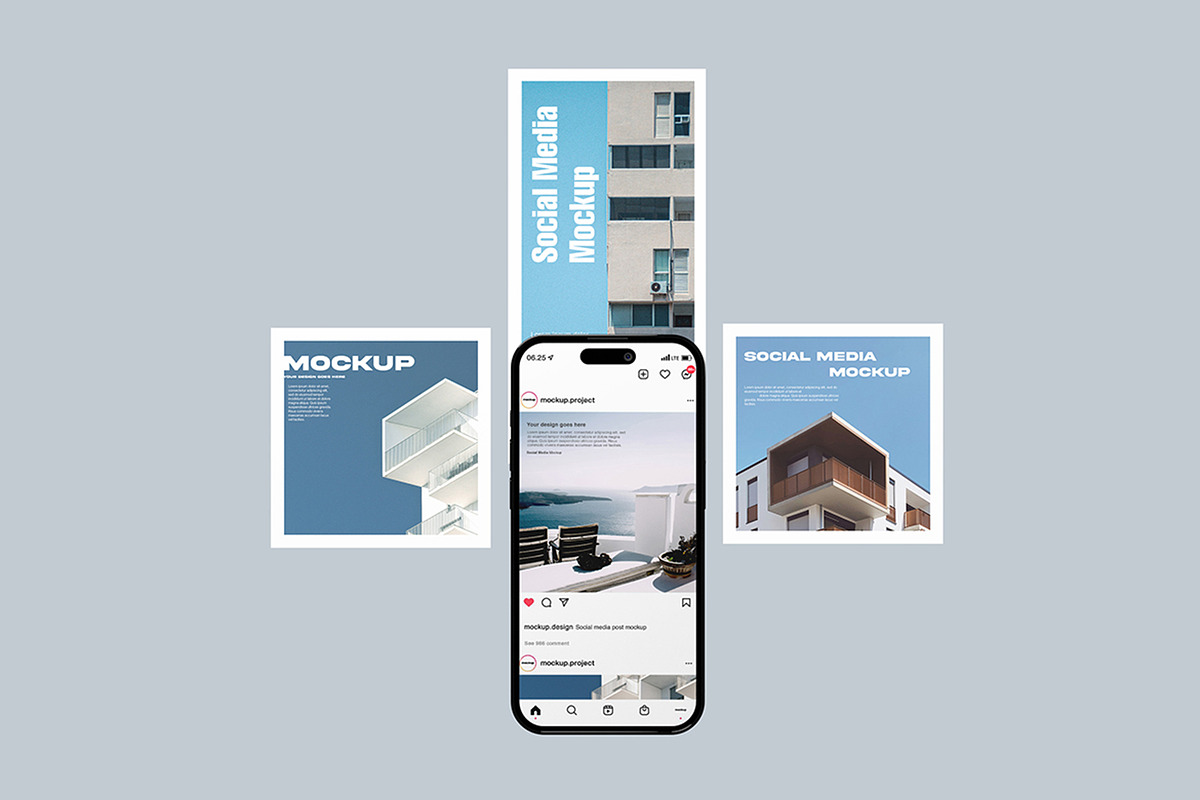 Realistic Social Media Mockup PSD, an Advertising Mockup by MA-KING_ART (Photo 2 of 3)