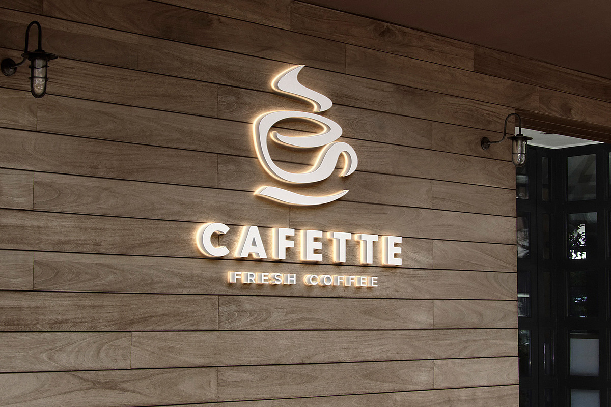 Logo Mockup on Wooden Facade 3D Sign, a Product Mockup by Asylab (Photo 1 of 5)