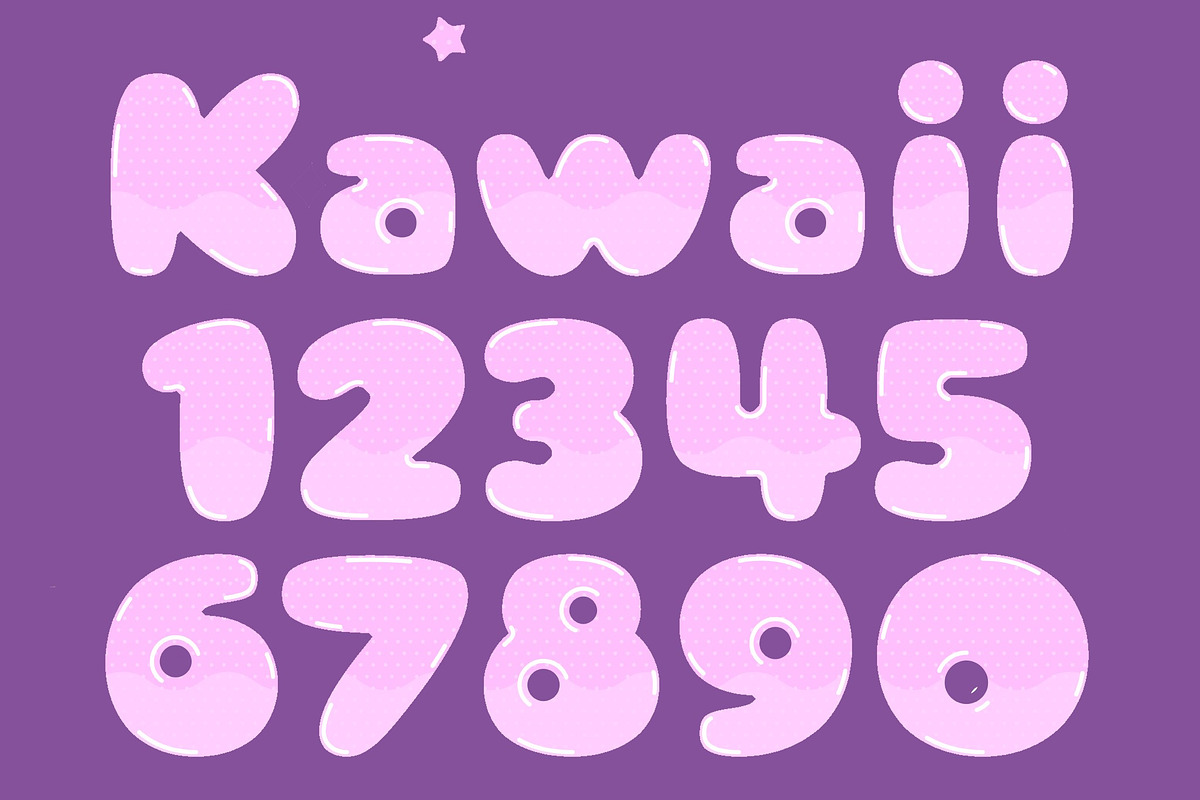 Kawaii Font Text Cute Cartoon Font, a Templates & Theme by studiogstock (Photo 2 of 2)