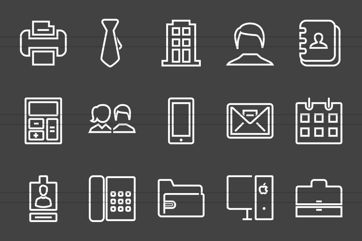50 Business Line Inverted Icons, an Outline Icon by IconBunny