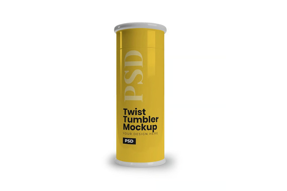 Twist Tumbler Mockup Template, a Household Mockup by DesignRushMarket (Photo 5 of 6)