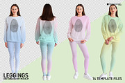 Leggings and Sweatshirt Mockup, a Bottom Mockup by Freeman Studio (Thumbnail 1 of 16)
