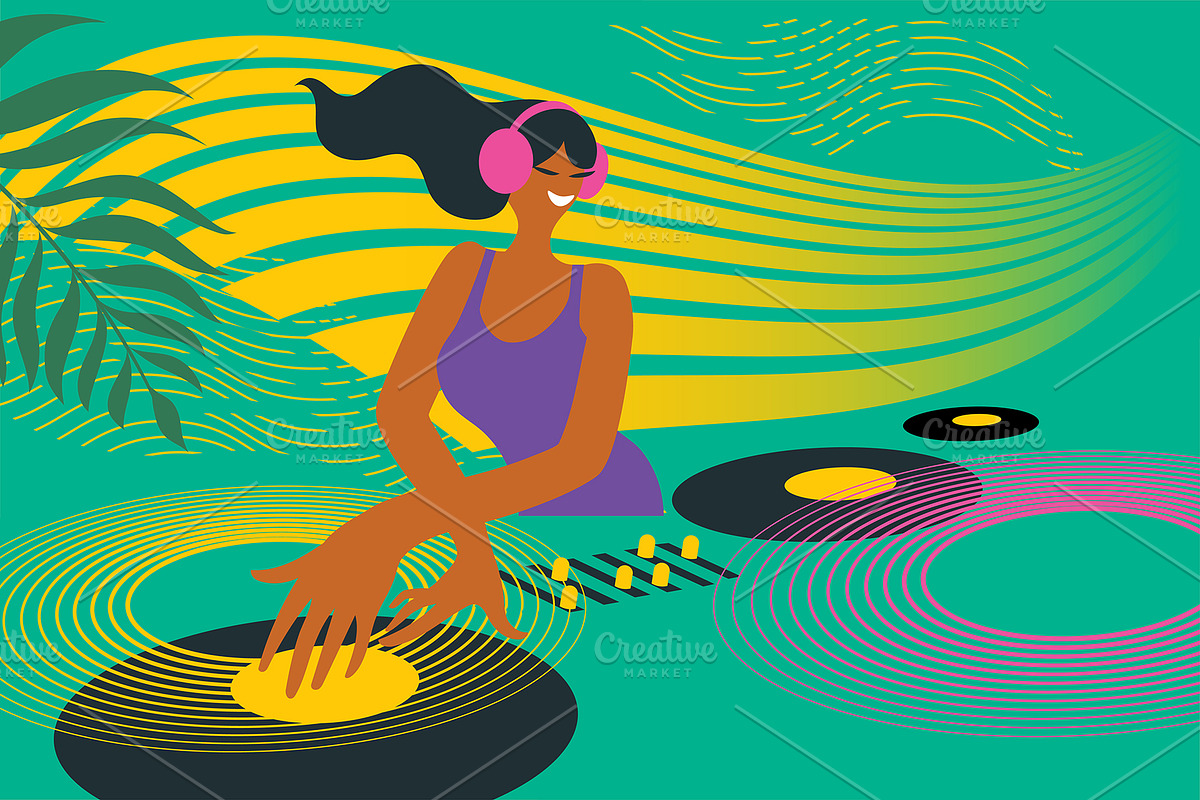 DJ illustrations set, a Person Illustration by lenlis (Photo 13 of 13)