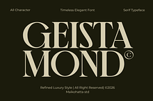 Geista Mond – Luxury Elegant Serif