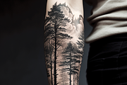 Forest & Wolves tattoo flash bundle, a Brush Add-On by ProcreateInk (Thumbnail 7 of 10)
