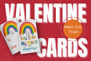 Valentine’s Cards Templates, a Print Template by Sunny Jar Designs