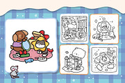 Kawaii Christmas Digital Coloring, an Object Graphic by Bold & Easy Coloring Book (Thumbnail 3 of 4)