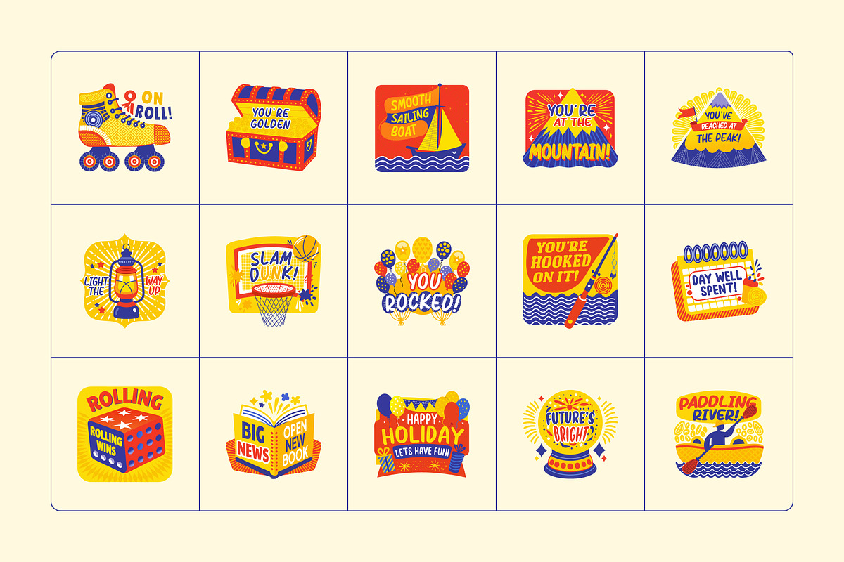 Congratulations Stickers Set, an Emoji Icon by Creative Stall (Photo 5 of 9)