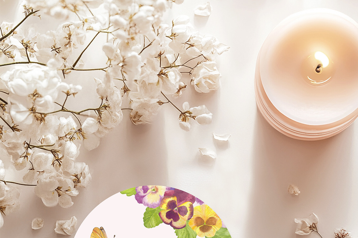 Pansy Watercolor Collection, a Decorative Illustration by Sunshine Art (Photo 8 of 9)