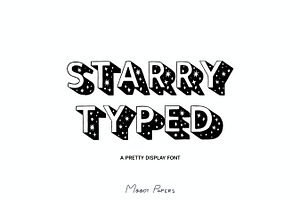 Starry Typed - Hand drawn OTF font