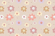 PATTERN SMILE FLOWER / vector & png, a Pattern Graphic by KruthDesign (Thumbnail 6 of 8)