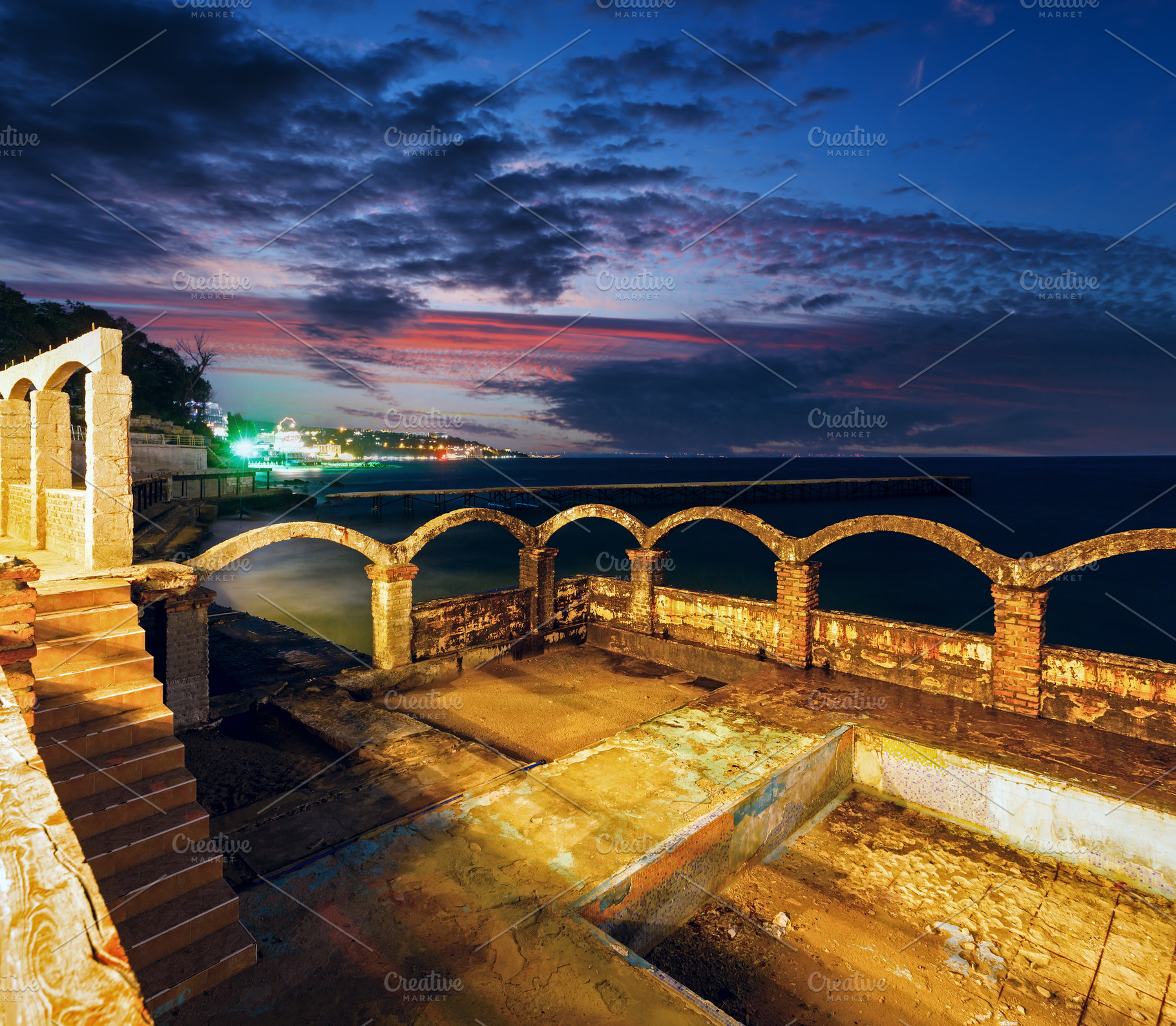 Sea night coast (Bulgaria)., a Nature Photo by YuriyB