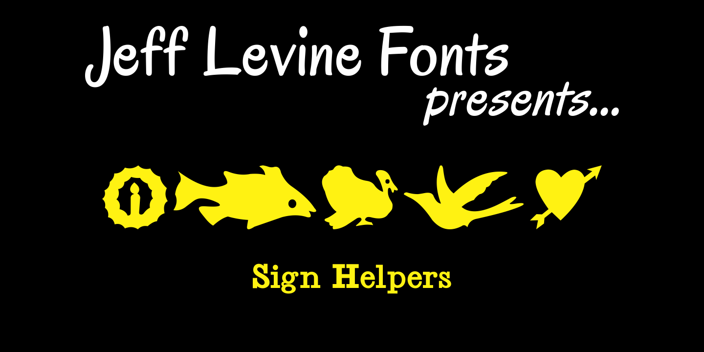 Sign Helpers JNL, a Symbol Font by Jeff Levine Fonts